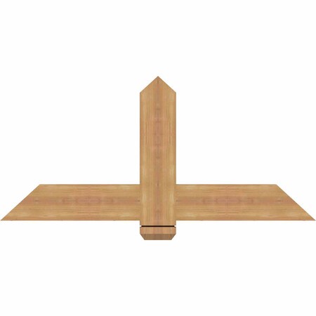 Ekena Millwork Eugene Smooth Timber Gable Bracket, Western Red Cedar, 48"W x 22"H x 1 1/2"D x 5 1/2"F, 11/12 Pitch GBW048X22X0206EUG00SWR